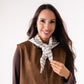 Polly Stripe Knit Neck Scarf In Taupe