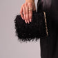 Polly Textured Clutch Bag In Black