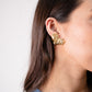 Polly Textured Heart Earrings In Gold