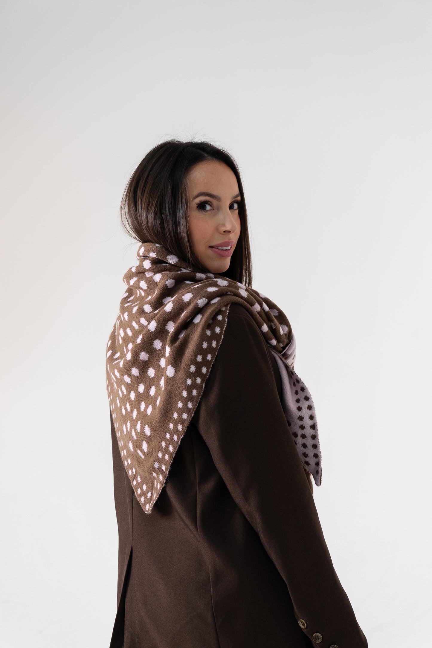 Polly Polka Dot Scarf In Pink