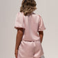 Polly Satin Mix Two Piece In Pink
