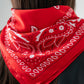 Orla White Print Neck Scarf In Red