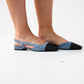 Sadie Contrast Toe Pumps In Blue