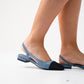 Sadie Contrast Toe Pumps In Blue