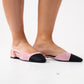 Sadie Contrast Toe Pumps In Pink