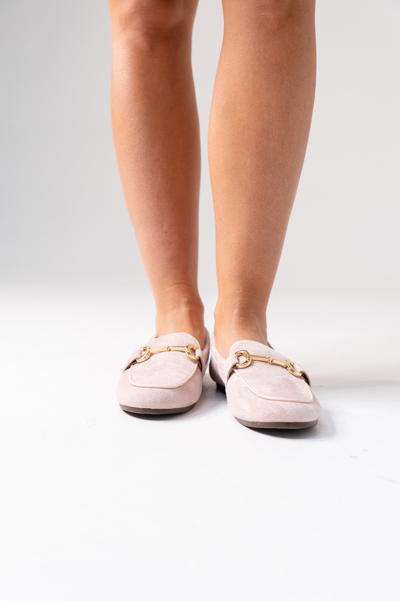 Sadie Faux Suede Loafer In Pink