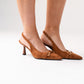 Sadie Faux Suede Slingback Heel In Camel
