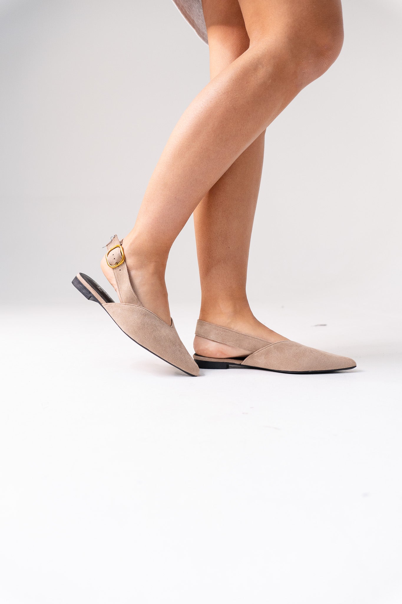 Sadie Faux Suede Slingback Pump In Beige