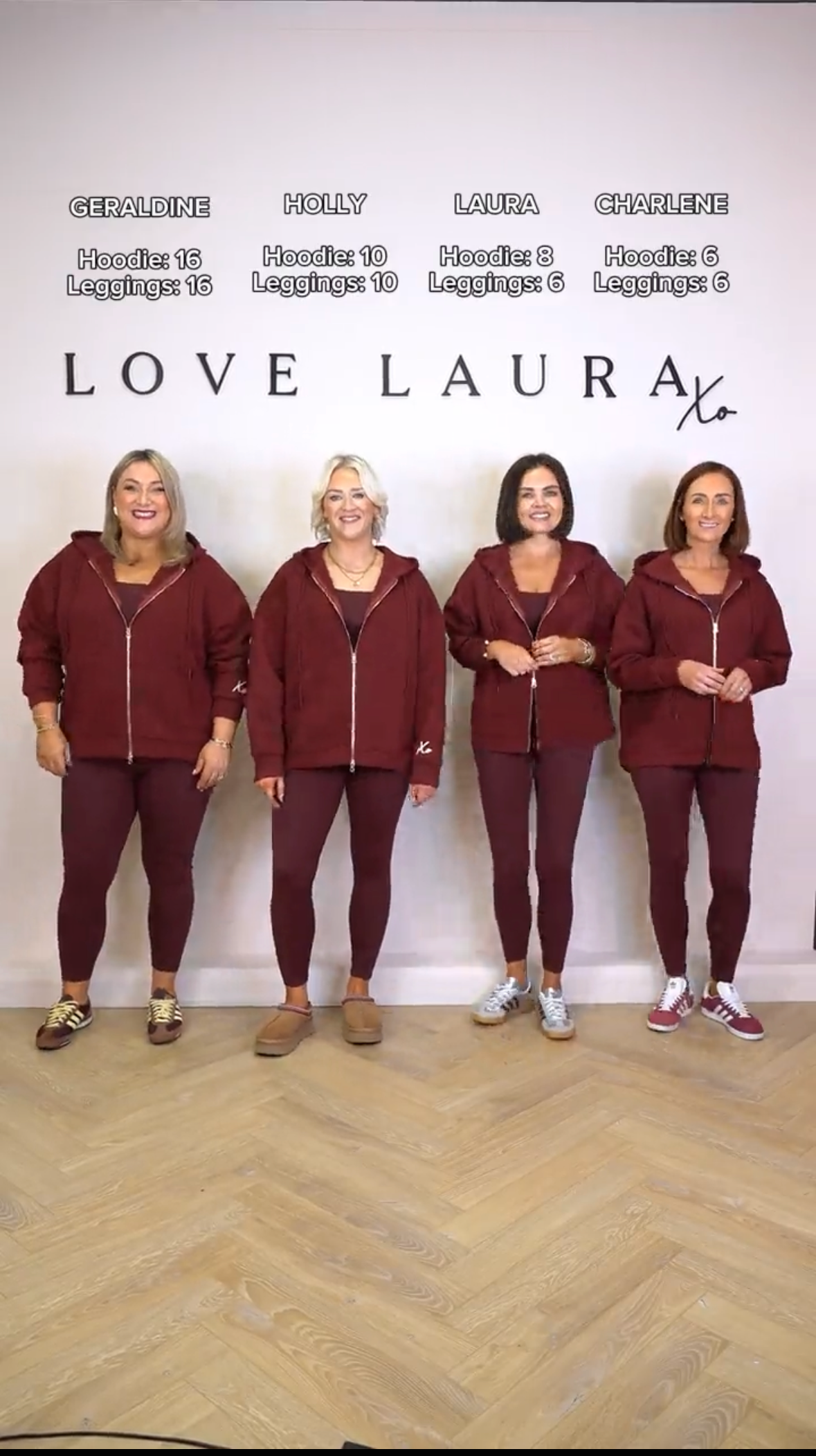 Love Laura Leggings In Burgundy