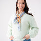 Orla Floral Print Neck Scarf In Sky Blue