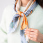Orla Floral Print Neck Scarf In Sky Blue