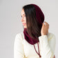 Polly Knit Hood In Burgundy
