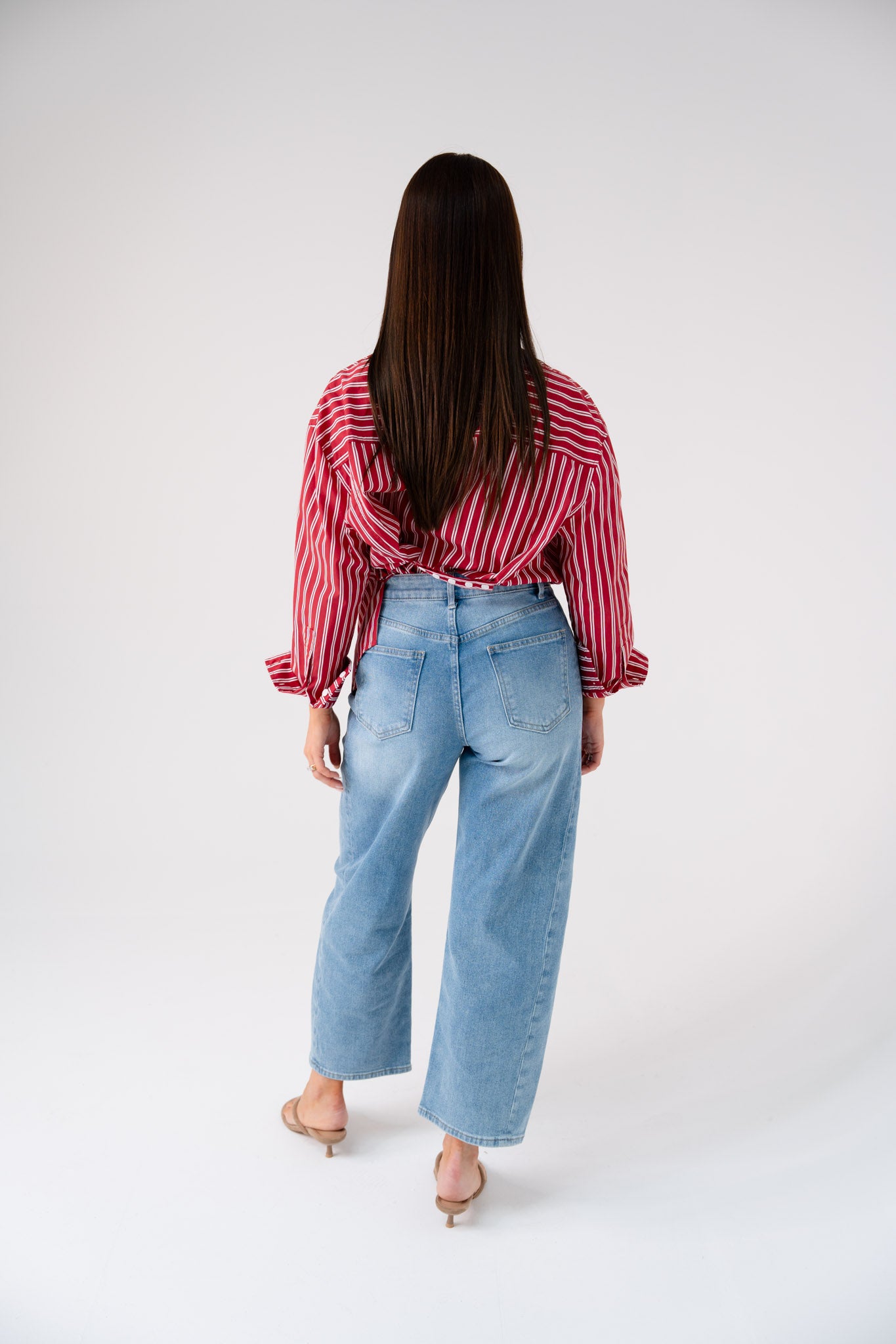 Love Laura Stripe Shirt In Red