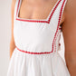 Love Laura Heart Embroidered Dress In White