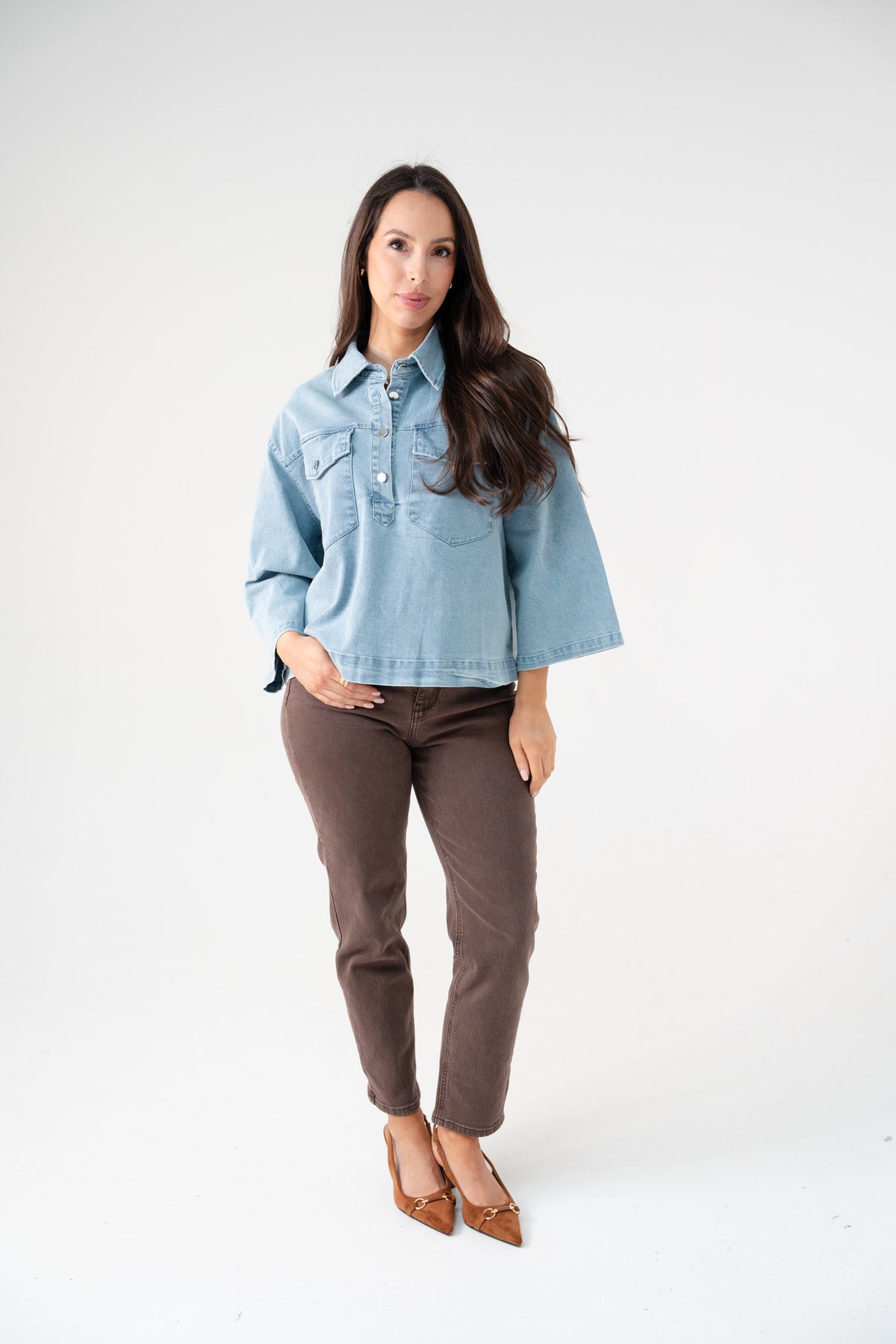 Taylor Denim Shirt In Light Wash