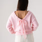 Ella Neck Detail Jumper In Pink