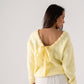 Ella Neck Detail Jumper In Lemon