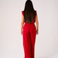 Love Laura High Waist Wide Leg Trousers In Red
