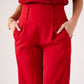 Love Laura High Waist Wide Leg Trousers In Red