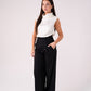 Love Laura High Waist Wide Leg Trousers In Black
