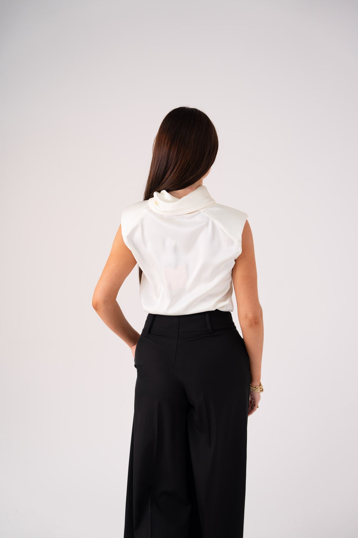 Love Laura Cowl Neck Top In Cream