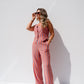 Elsa Stripe Waistcoat In Orange Mix