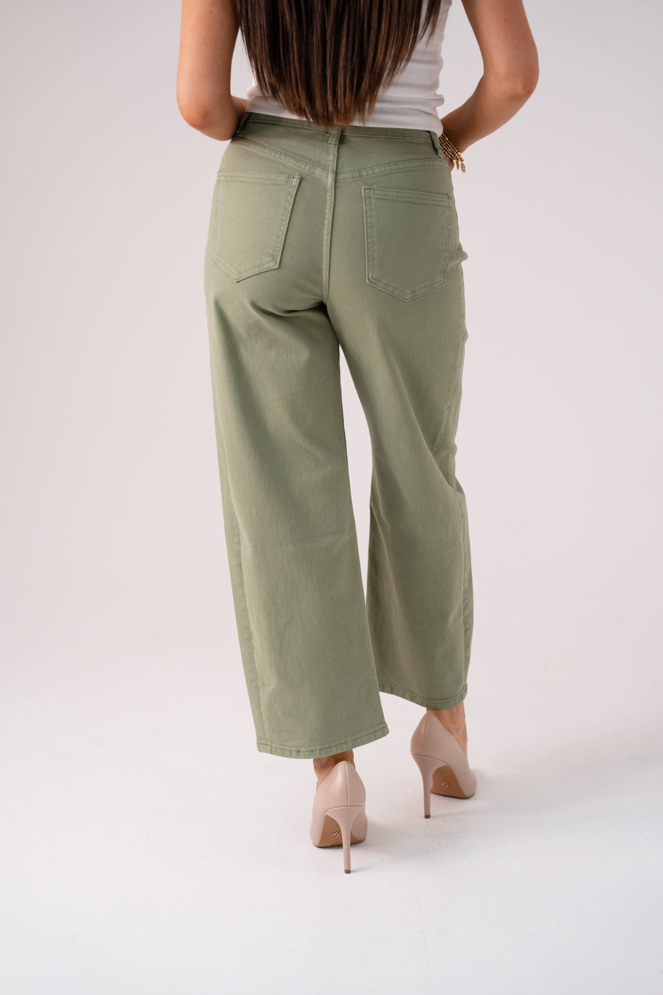 Love Laura Carrot Barrell Jeans In Sage