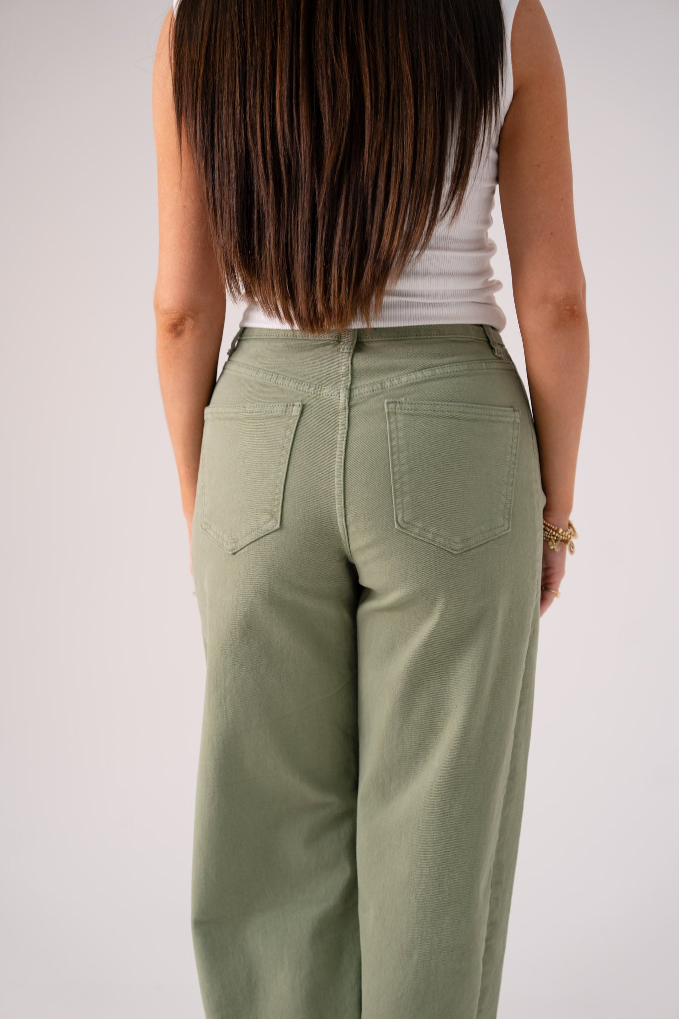 Love Laura Carrot Barrell Jeans In Sage