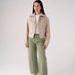 Love Laura Faux Leather Jacket In Beige