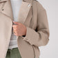 Love Laura Faux Leather Jacket In Beige