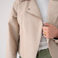 Love Laura Faux Leather Jacket In Beige