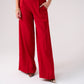 Love Laura High Waist Wide Leg Trousers In Red