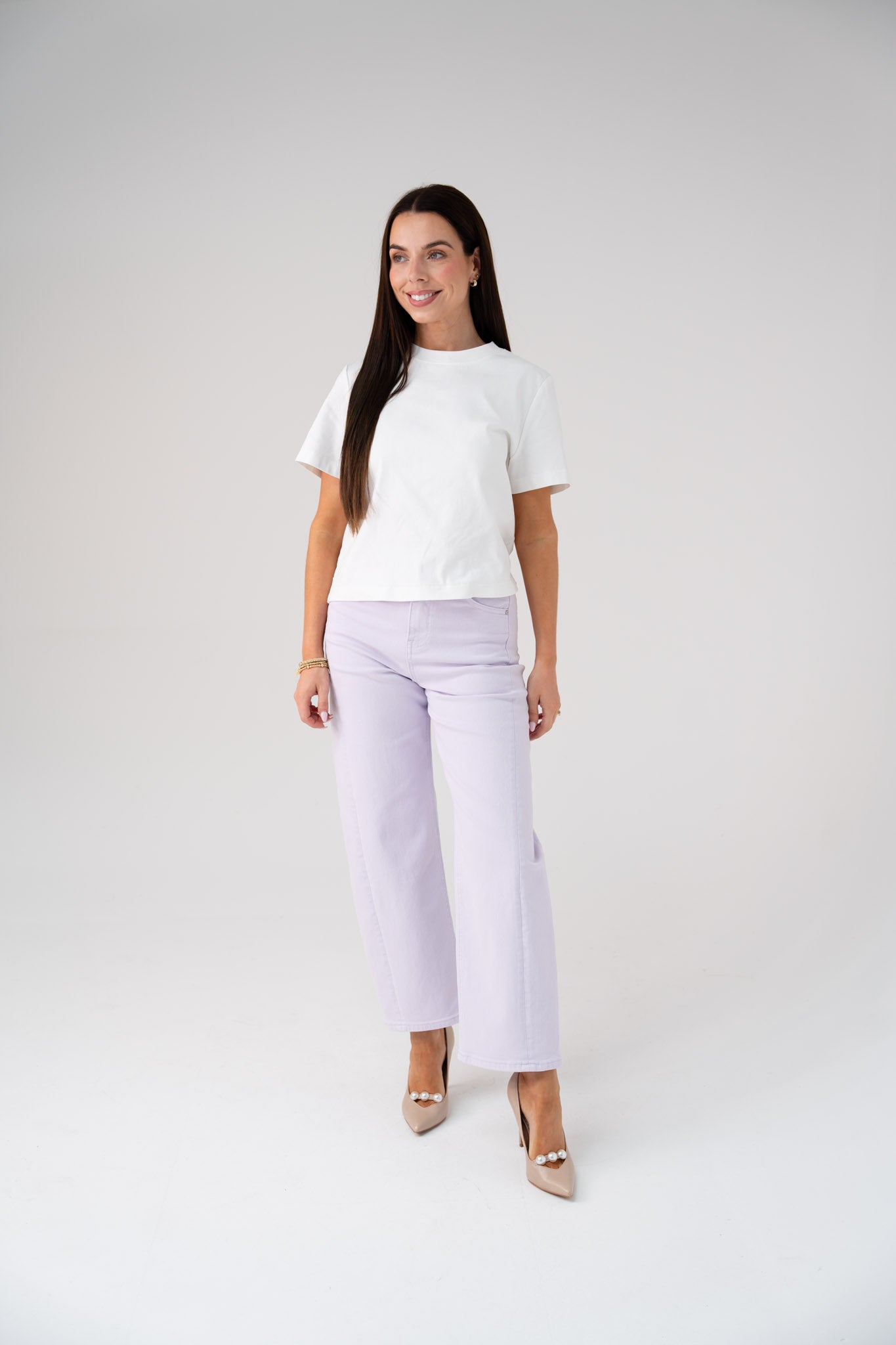 Love Laura Carrot Barrell Jeans In Lilac