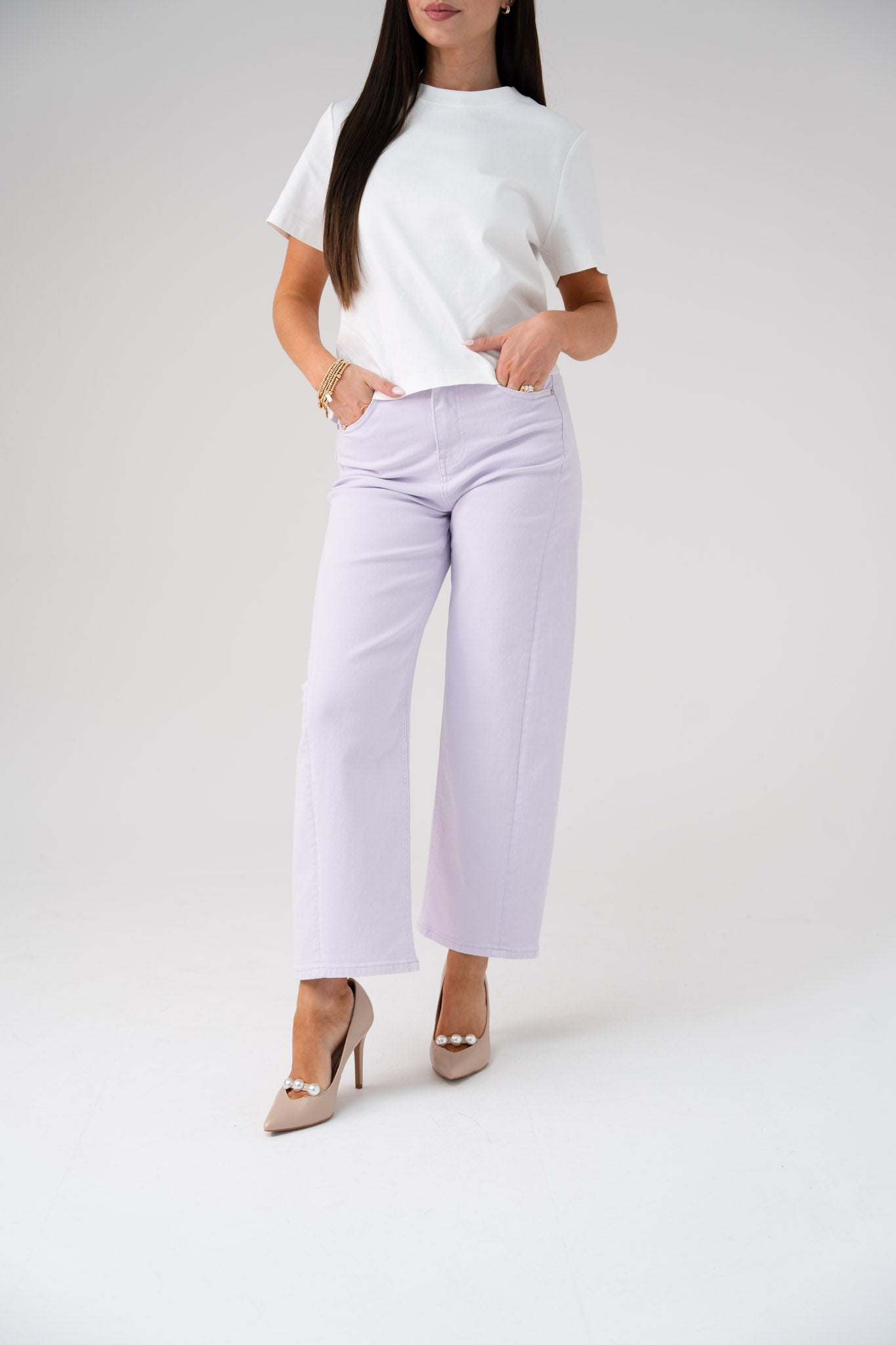 Love Laura Carrot Barrell Jeans In Lilac