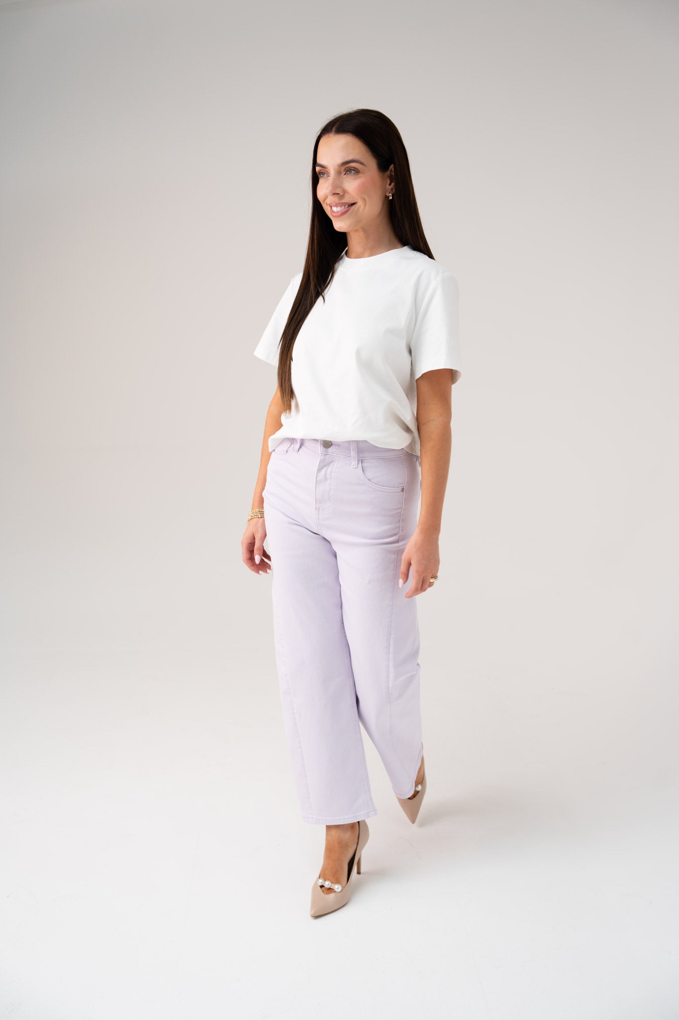 Love Laura Carrot Barrell Jeans In Lilac