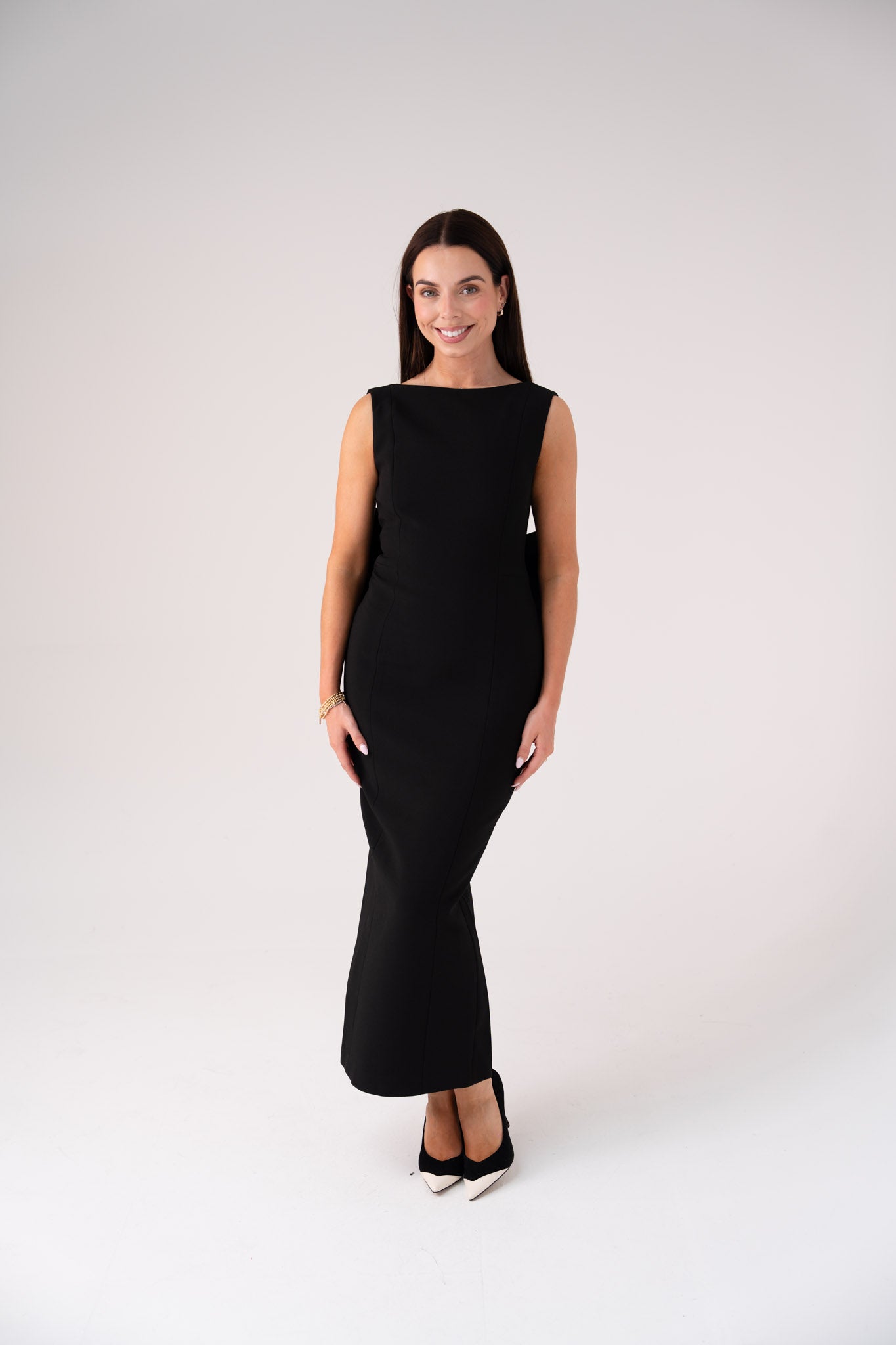 Love Laura Statement Bow Dress In Black