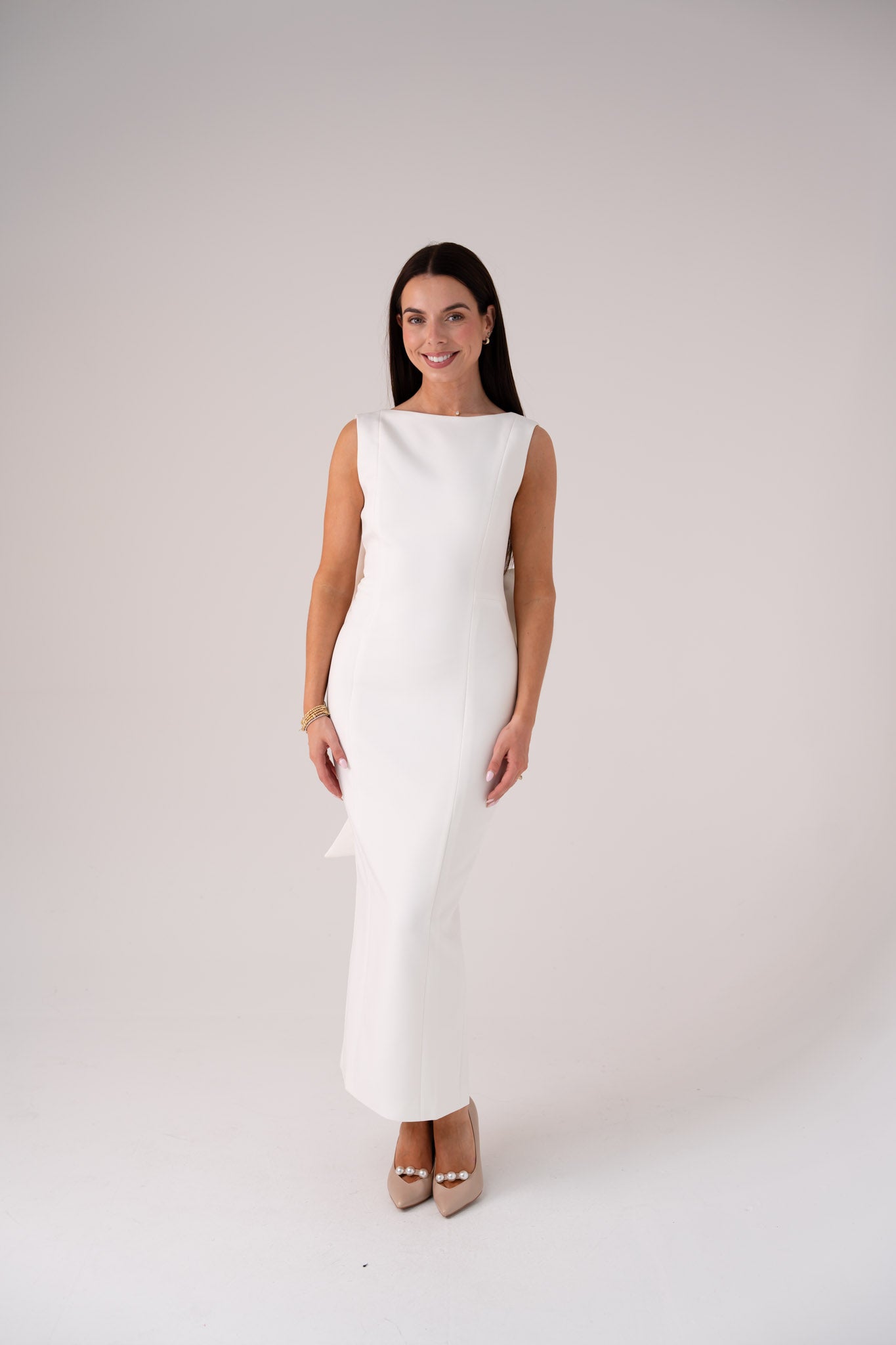 Love Laura Statement Bow Dress In White