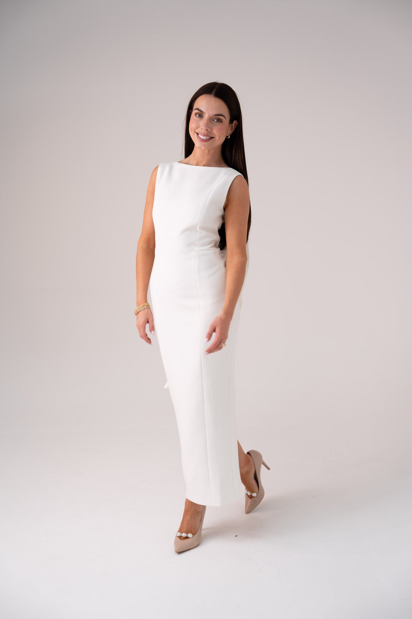 Love Laura Statement Bow Dress In White