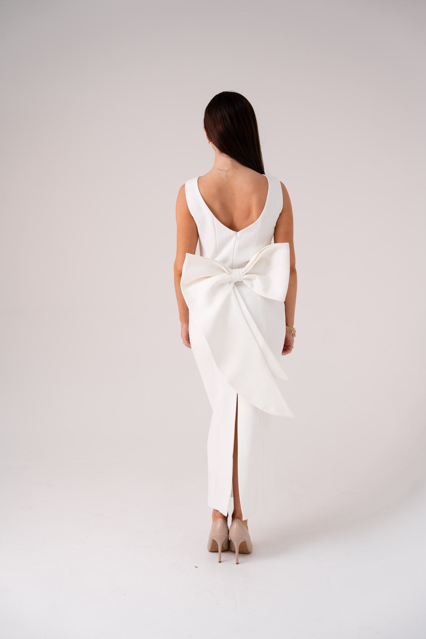 Love Laura Statement Bow Dress In White