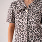 Love Laura Statement Collar Top In Leopard Print