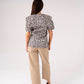 Love Laura Statement Collar Top In Leopard Print
