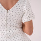 Love Laura Puff Sleeve Polka Dot Top In White