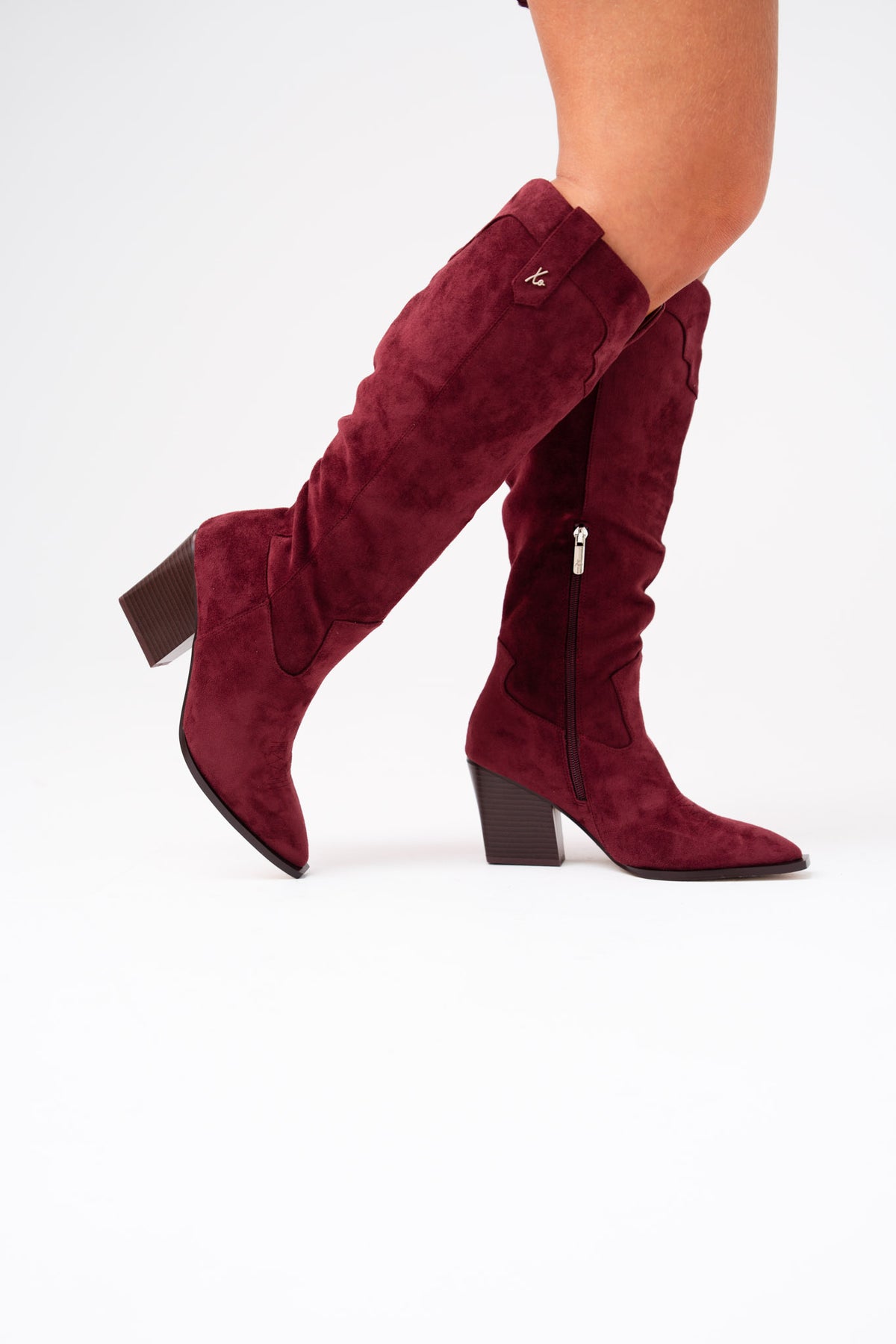 Love Laura Western Boot In Burgundy