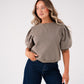 Kiera Short Sleeve Sweatshirt In Khaki