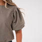Kiera Short Sleeve Sweatshirt In Khaki
