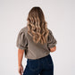 Kiera Short Sleeve Sweatshirt In Khaki