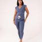 Love Laura Cream Trim Leisure Top In Navy