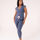 Love Laura Cream Trim Leisure Top In Navy