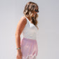 Elsa Lace Trim Shorts In Pink
