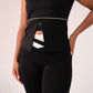 Love Laura Cream Trim Leggings In Black